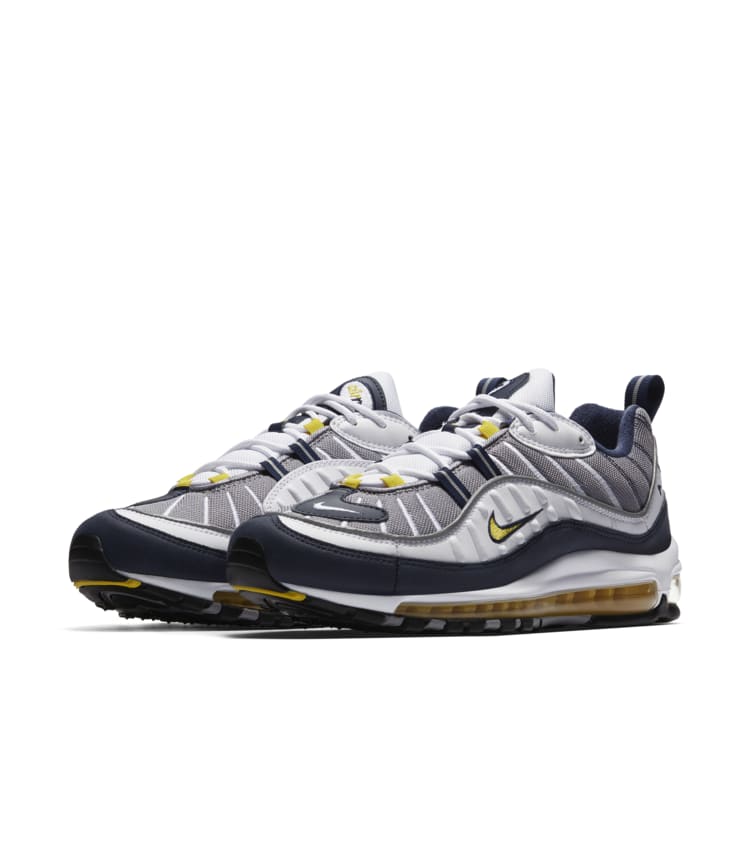 Nike Air Max 98 'Tour Yellow & Midnight Navy' Release Date. Nike⁠+ SNKRS