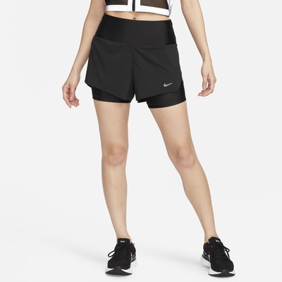 Nike Dri-FIT Swift 女款中腰 3" 二合一跑步口袋短褲